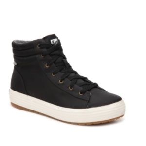 Keds Women's Hi-Rise High Top Black Sneaker Shoes